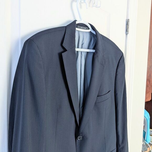 HUGO Boss Wool Suit Blazer Navy 100% Wool 44R US - Picture 12 of 15